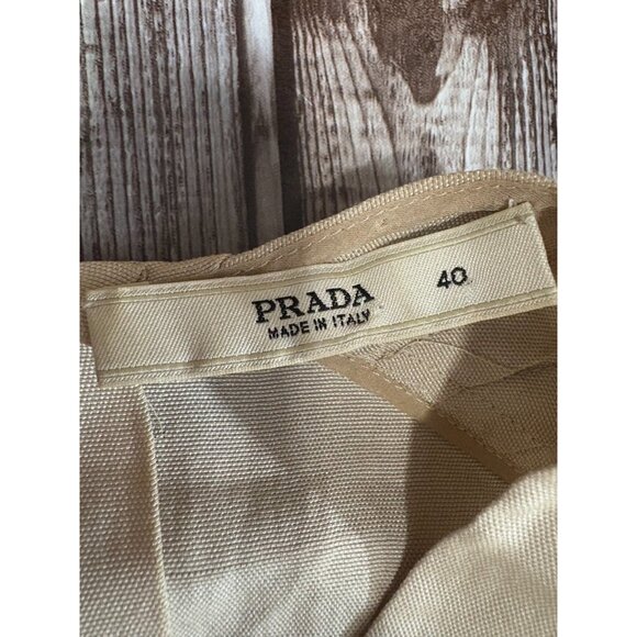 PRADA paper silk blend top blouse size 40 color Tan * RARE - Picture 6 of 6